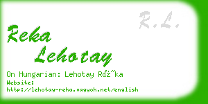 reka lehotay business card